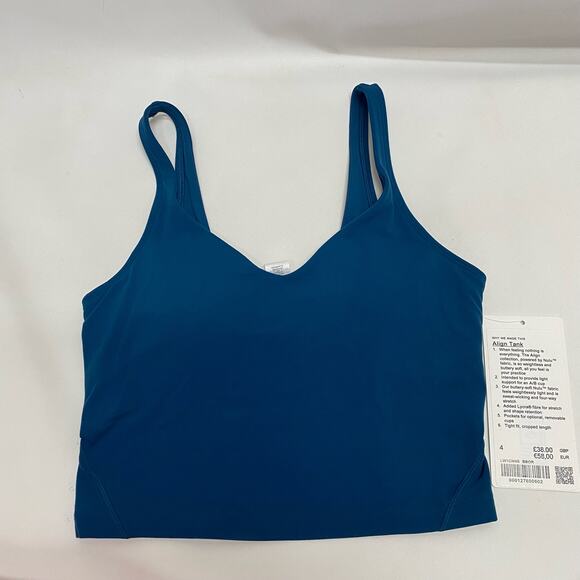 NWT Lululemon Align Tank Blue Borealis sz 4 - Picture 1 of 4
